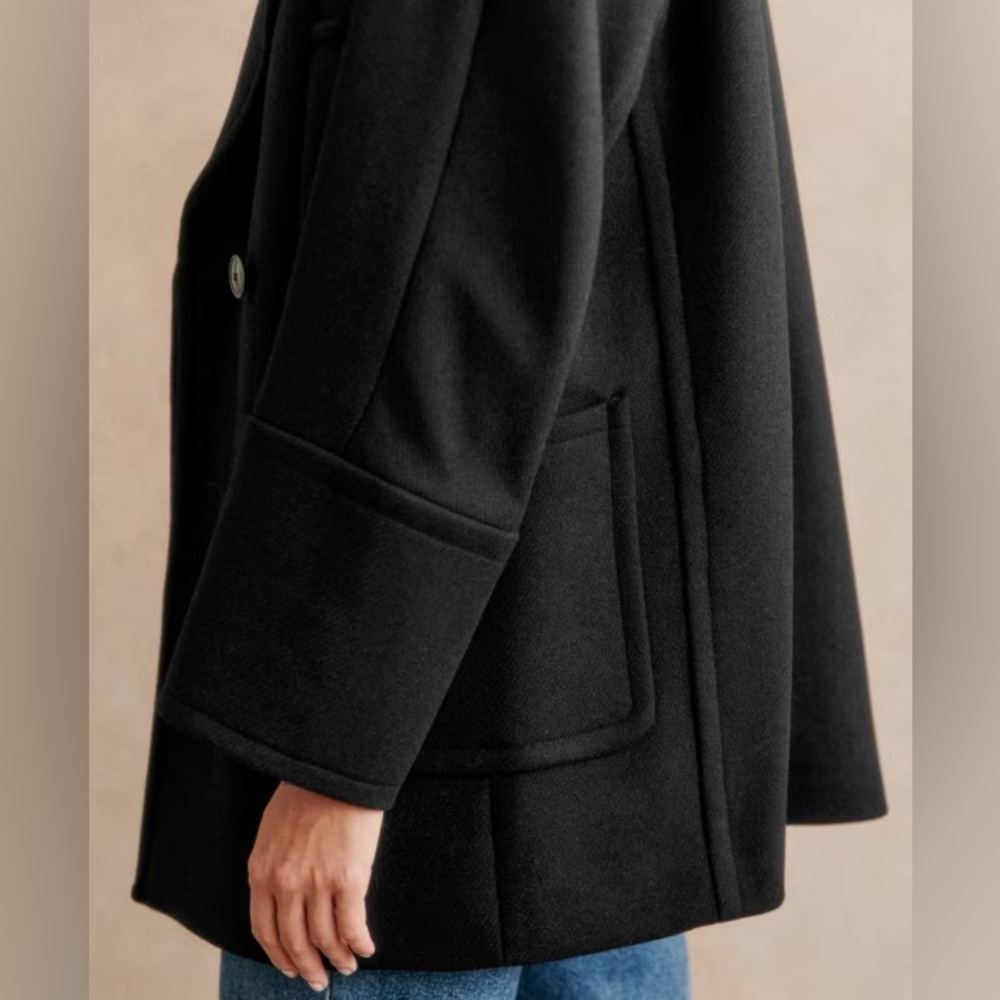 SOLD NWT Sézane Sacha Coat in Black Size 38/6 - Picture 3 of 7